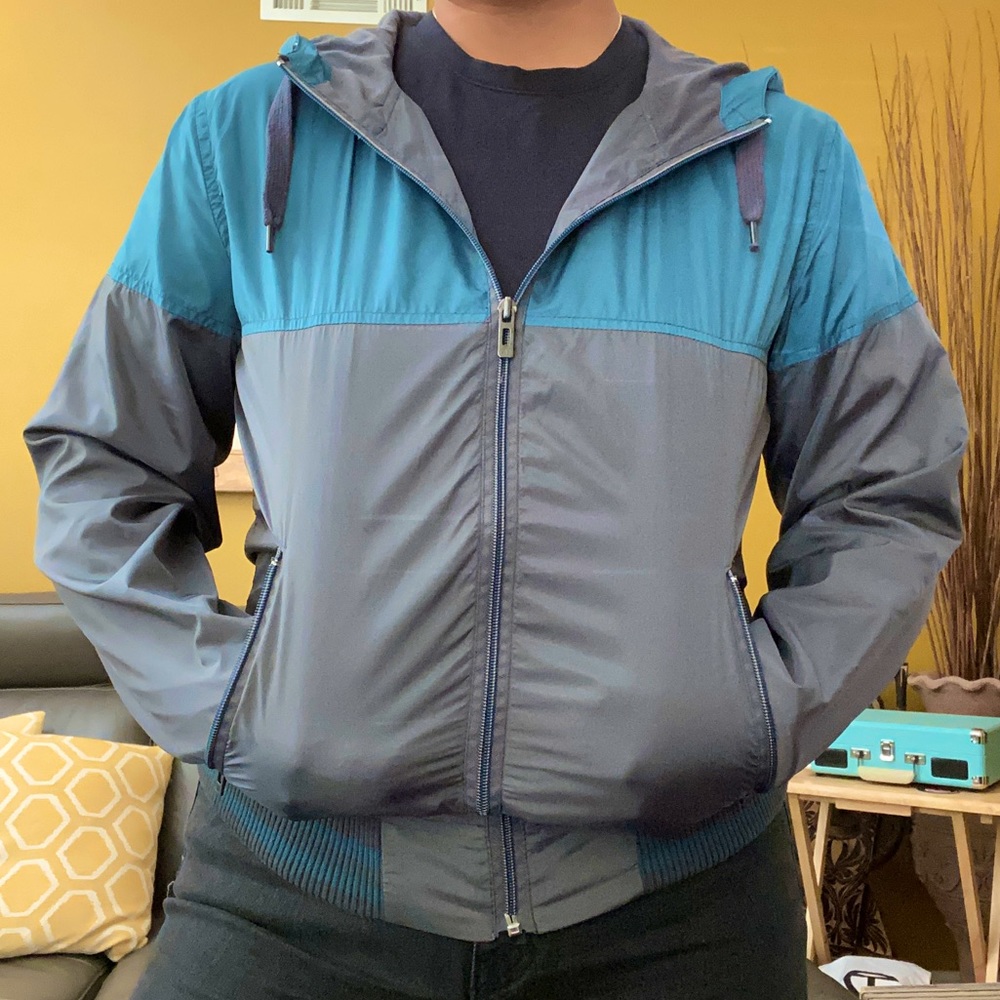 NWOT blue/gray windbreaker
